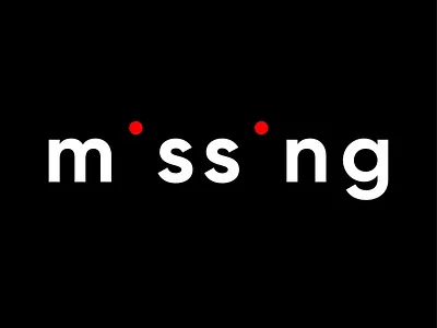 Typography concept of Missing logo branding creative graphics identity illustration logo logoplace logotype packaging stationary typography