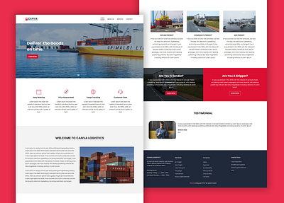 TemplateToaster Website Builder | Canva Logistics Theme logistics logistics company transport transportation ui webdesign website builder wordpress wordpress theme