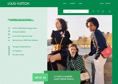 Landing Page for LV branding challenge design design challenge landing page louis vuitton lv ui web