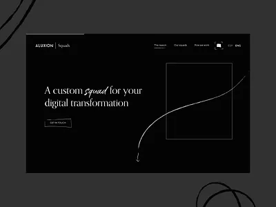 Dev&Design SQUAD landing page aluxion branding hand drawn illustration landing landing page typography ui ui design