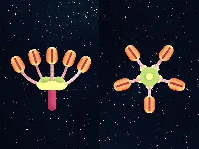 Ceratonia siliqua (flower detail) botanica botanical botanical art botanical illustration carob ceratonia siliqua detail flowers illustration illustrator ilustracion outer space sci fi science illustration texture tree