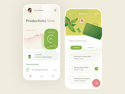 Productive Mobile App app clean design mobile ui ux