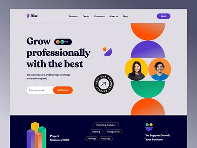 Agency Landing page advertising agency agency landing page agency website business communication creative agency customer service digital agency graphic design marketing marketing agency platform saas startup support team ui web design website