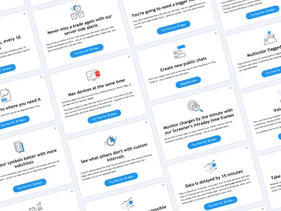 Trial modals for TradingView dialog icons pack illustration modal product design tradingview ui ux