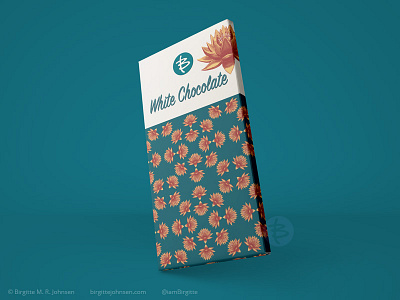White chocolate packaging - Lotus pattern art digital art digital illustration floral floral pattern flower huely huely challenge huely2020 illustration limited colour palette limited colours packaging packaging design packaging mockup packaging mockups packagingdesign pattern pattern art