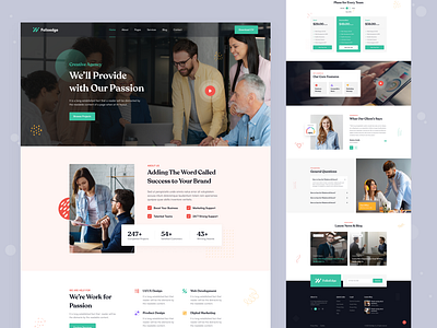 Folioedge | Creative Agency Website Landing Page - v1 agency agency website business agency company creative design service devignedge digital agency homepage landing page landingpage mhmanik02 personal portfolio portfolio ui design uxui web design webdesign webpage website