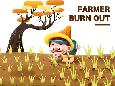 The farmer😊 adobe illustrator adobe photoshop character design childrens illustration cute illustration design farmers flat illustration photoshop art plants procreate typography