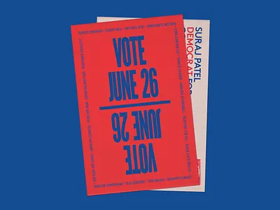 Suraj Patel - Campain Mailer congress political politics print typography typography art