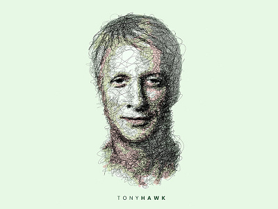 Tony Hawk digital painting fineart illustration portrait portrait art portrait painting scribble scribble art scribbles skateboard tonyhawk