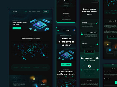 Blockchain Technology And Currency Exchange Landing Page blockchain blockchain landing page blockchain technology branding currency currency landing page design home page landing page landing page design responsive ui ui design uiux uiux design ux ux design web design website design