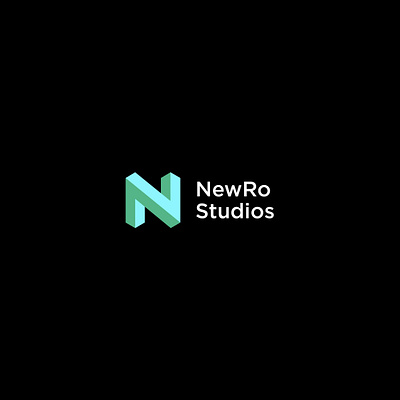 Newro Studios brand branding design identity line art logo logo design logomark logotype minimal monogram n logo n monogram
