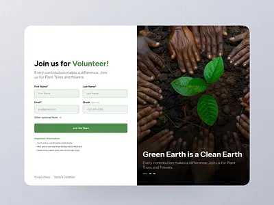 Volunteer Registration Form design dribbble registration signup ui ux