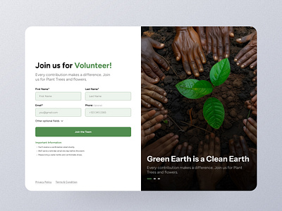 Volunteer Registration Form design dribbble registration signup ui ux