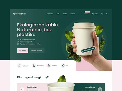 Ekokubki - Landing Page 🌿 branding design ekokubki home page landing page layout ui ux web website www