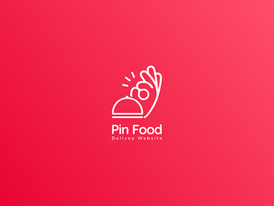 pin food logo brand branding branding design clean delivery design flat food location logo logo design logodesign logotype minimal pin