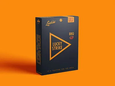 Lucky Strike - Doritos addiction bbq bold branding cigarette crunchy design flat logo minimal packaging smoking social