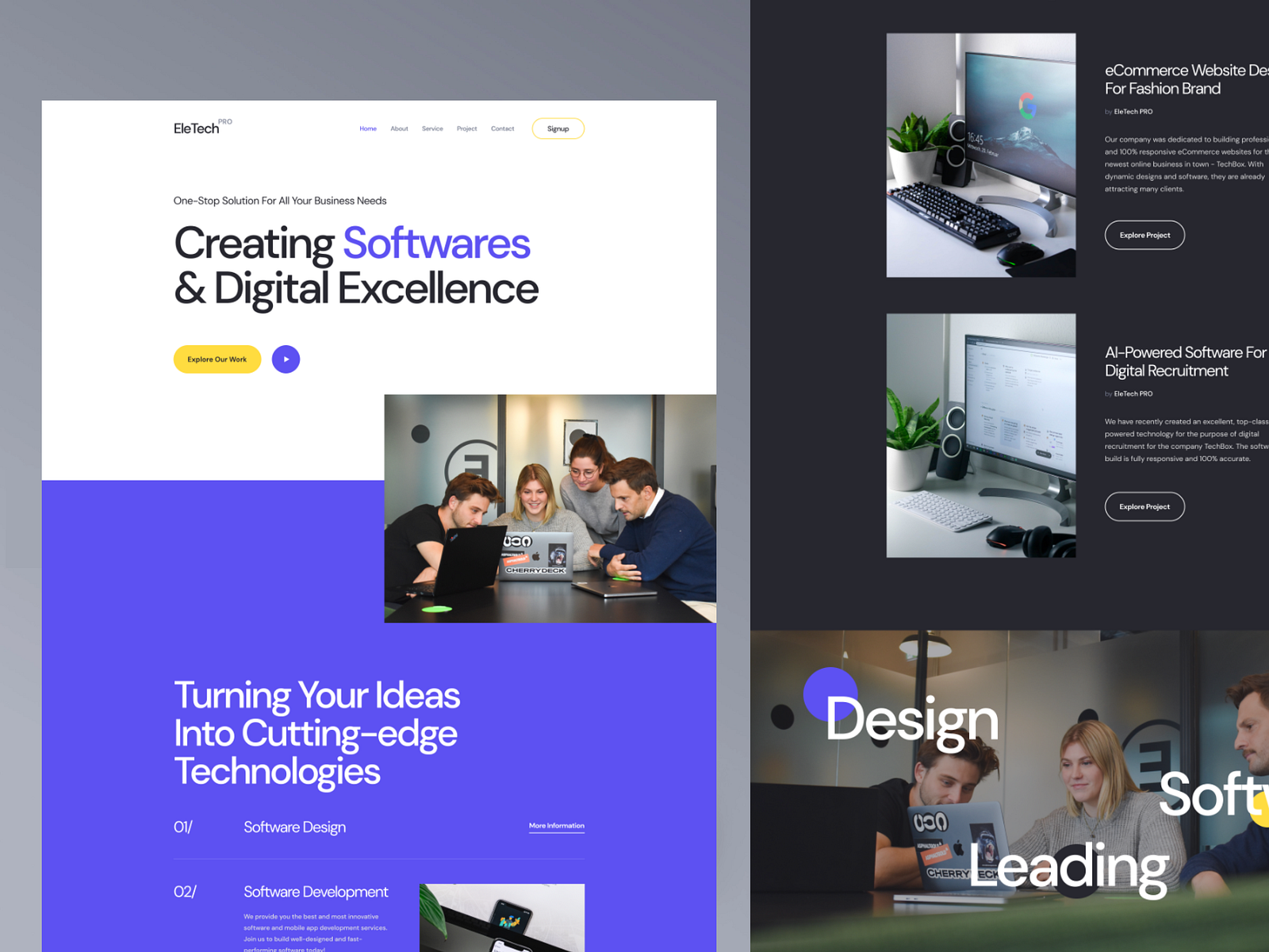 EleTech Software Company Website Template by Sabbir for Startise on EleTech Software Company Website Template by Sabbir for Startise on