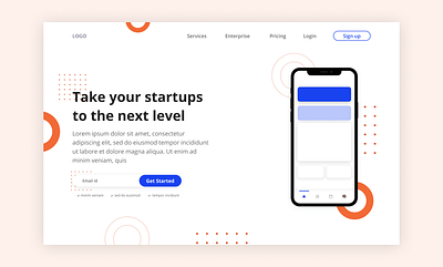 daily ui3 ,landing page UI branding dailyui design minimal ui ux web