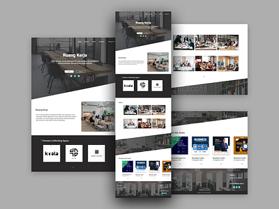 Ruang Kerja coworking space figmadesign interface interface design interface designer landing page design landingpage landingpagedesign ui uidesign uiux uiuxdesign uiuxdesigner ux uxdesign web webdesign