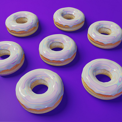 donuts 3d 3d modeling colorful donuts