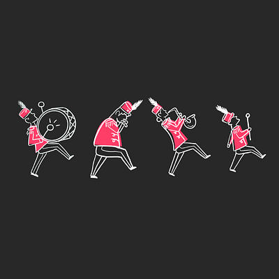 Marching Band band drums follow follow us graphic design illustration illustrations line art marching marching band music social media graphic