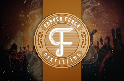 copper forge beer logo branding design designs flame icon illustration logo logodesign skull typography vector