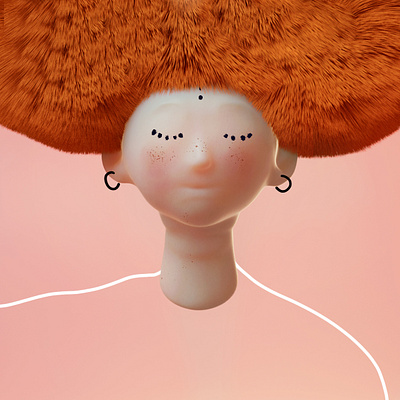 Ginger Hair 3d 3d artist 3dmodeling character design ginger hairstyle