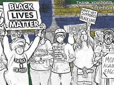 Thank You Portland black lives matter blm portland portland moms print prints protest protests