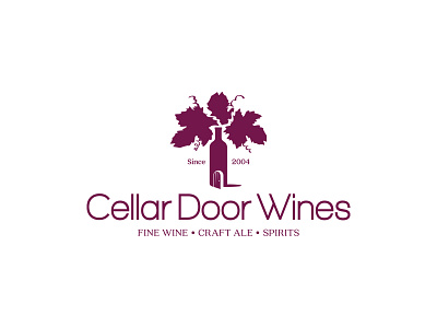 Cellar Door Wines abstract bottle cellar clever door grape grapevine illustration logo design modern natural nature logo plant spirits vine vineyard wine winery