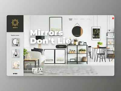 Mirrors Landing Page Design adobe xd design landing page landingpage ui ui web design uidesign uiux ux web xd xd design