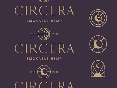 Moon Logos brand brand identity branding cbd design geometric gold graphic design hemp icon identity logo logo design mark moon seal set star type typography logo