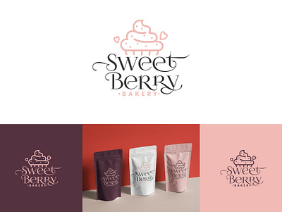 Sweet Berry Bakery Logo Concept design logo vector