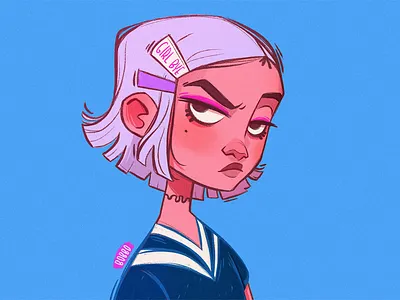 Girl Bye character character design digital art digital drawing digital illustration drawing fashion drawing graphic design illustration portrait art portrait illustration procreate youtube channel