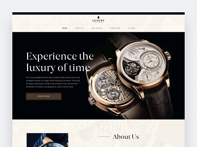 Luxury designer watches clean design design concept designer watches modern ui ux ui design watch web shop