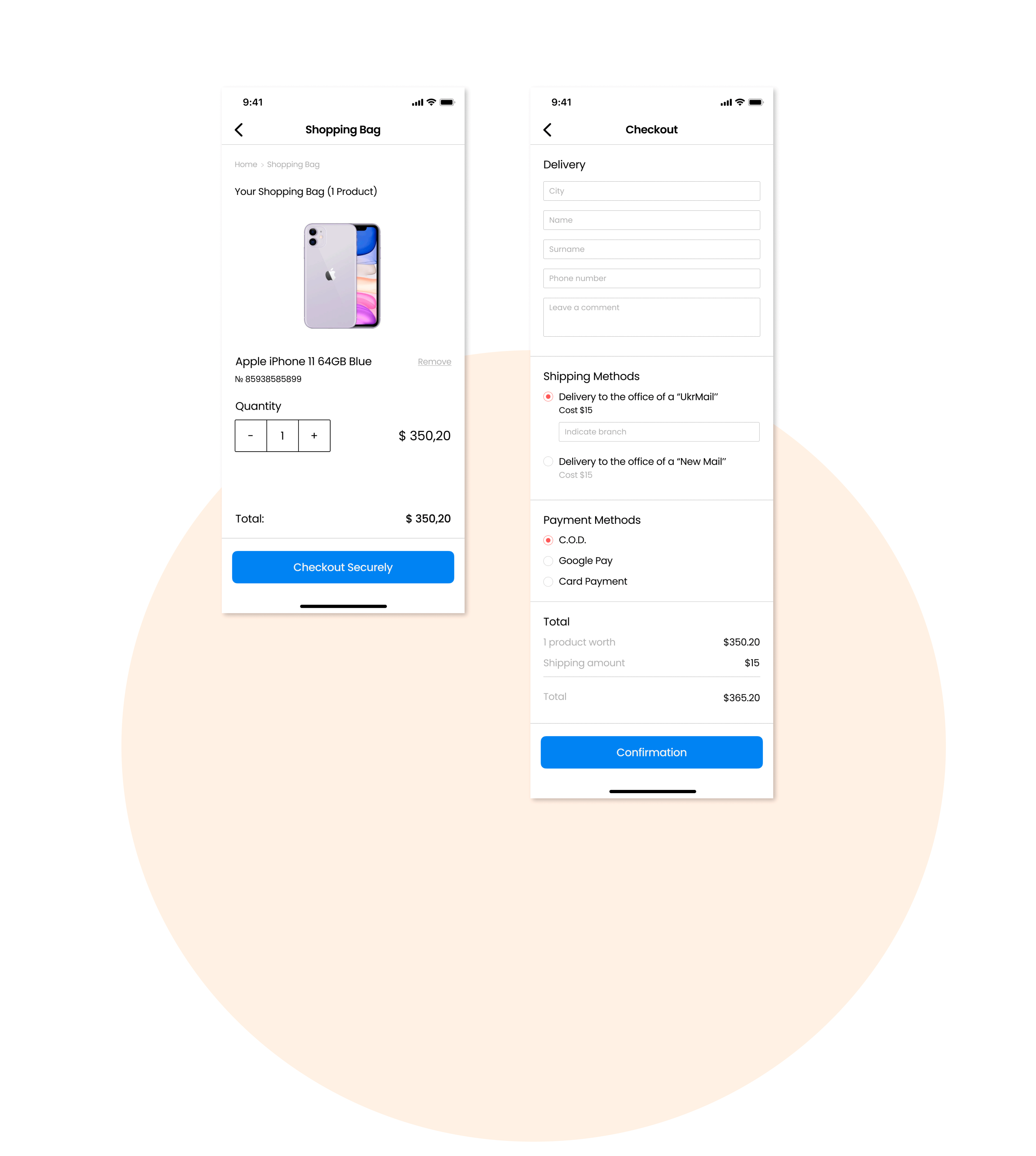 e-commerse app design ecommerce mobile ui ux