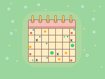 Cute Calendar calendar illustration illustrator organize vector artwork vector calendar vector drawing