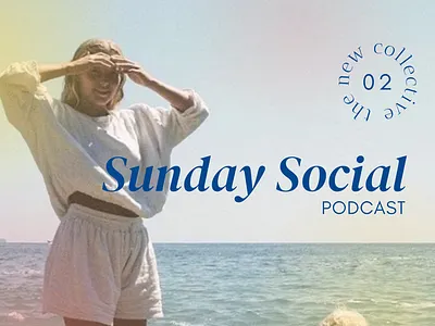 Sunday Social Podcast Cover branding design graphic design logo podcast cover social media trends typography