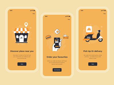 Food delivery app onboarding app app design app concept app home page app onboarding app ui design color design food app food delivery app food delivery application food delivery onboarding food delivery service imran ios app minimal app minimal app design ux