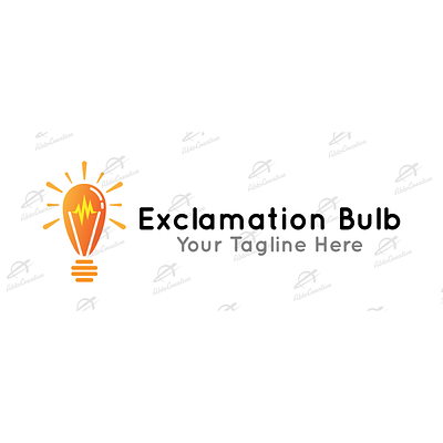 Exclamation Bulb Logo bulb creativity design energy exclamation icon idea inspiration logo template vector