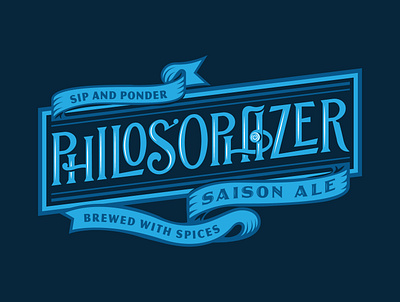 Adelbert's Philosophizer beer beer can illustration lettering matt thompson saison type typography