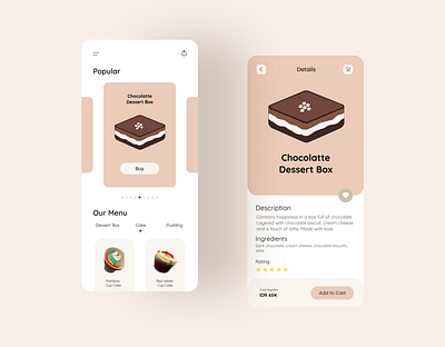 Dessert App app dessert ecommerce food illustration ui ui ux ui design