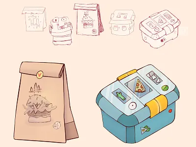 Cartoon props art cartoon design development digitalart drawing illustration itemsart netflix props propsart sketch visdev