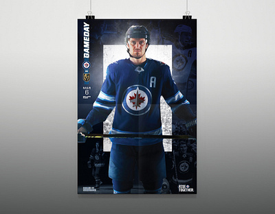 Winnipeg Jets Game Day Poster branding design layout print print design typography