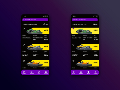 Rental App Dark Theme dark mode dark theme design mobile app mobile design rental ui uidesing