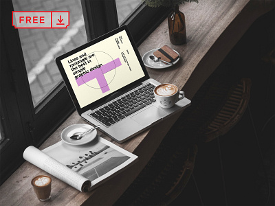 Free MacBook Pro in Cafe Mockup app design download font free identity illustration macbook mockups psd template web design