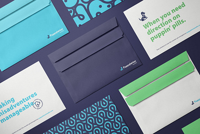 Puppylation Health Stationery brand branding design logomark pattern