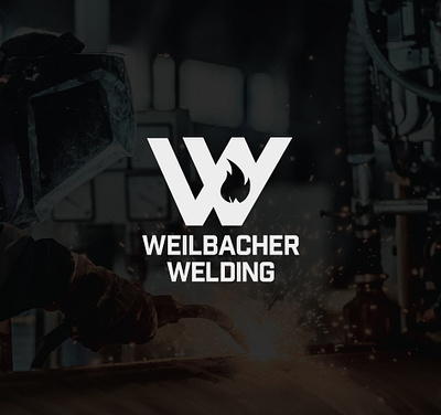 Weilbacher Welding LOGO branding design flat icon logo typography vector