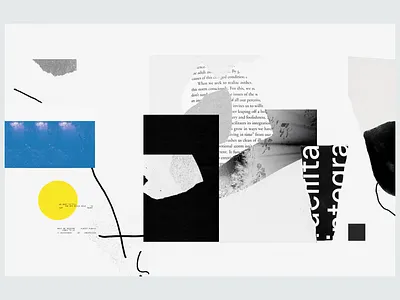 integration abstract collage color paper poster shapes stuff texture typography