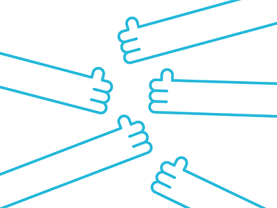 More than me illustration line monotone positivity thumbs up
