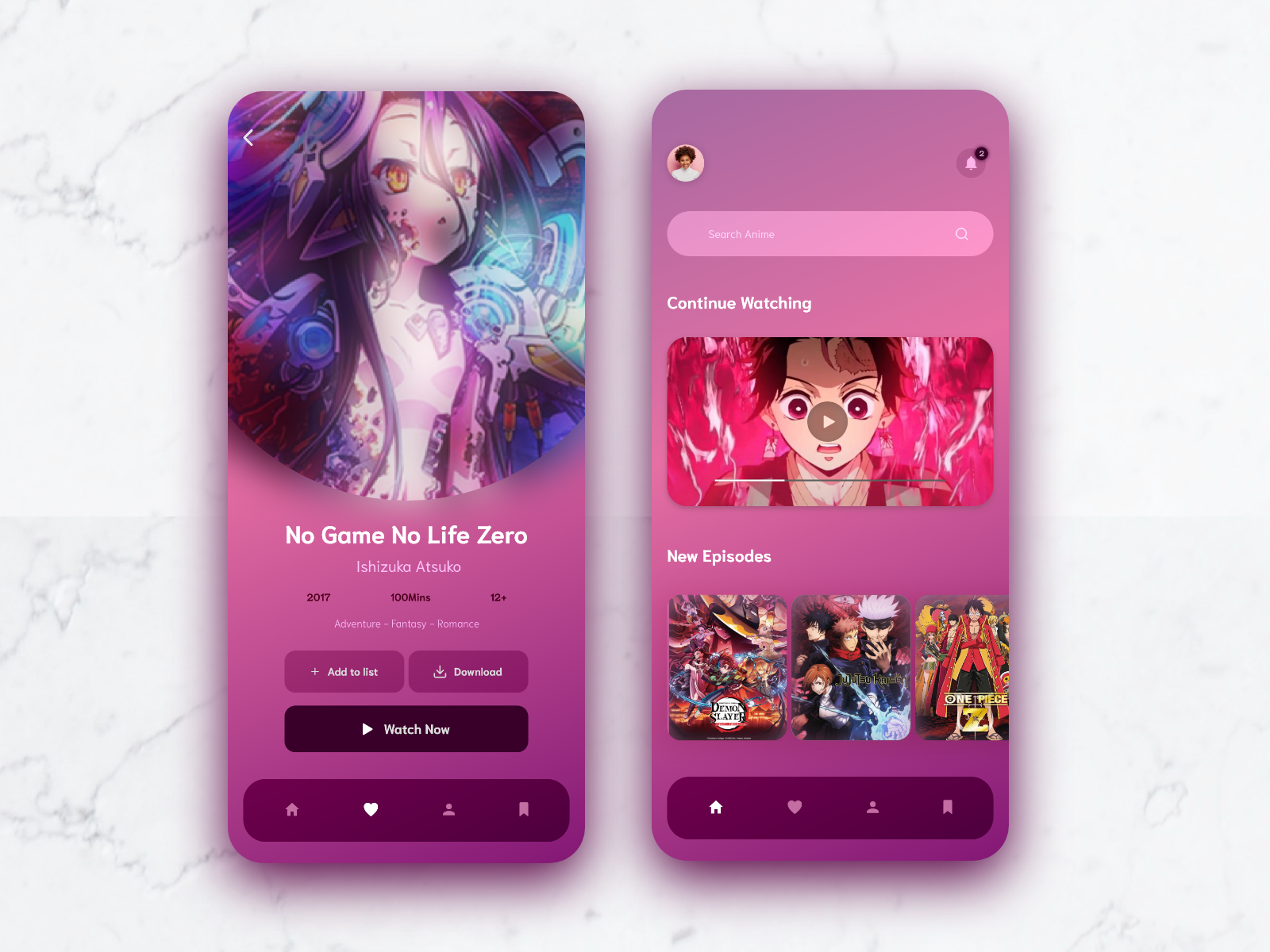 Anime UI App by Gary ML on Dribbble